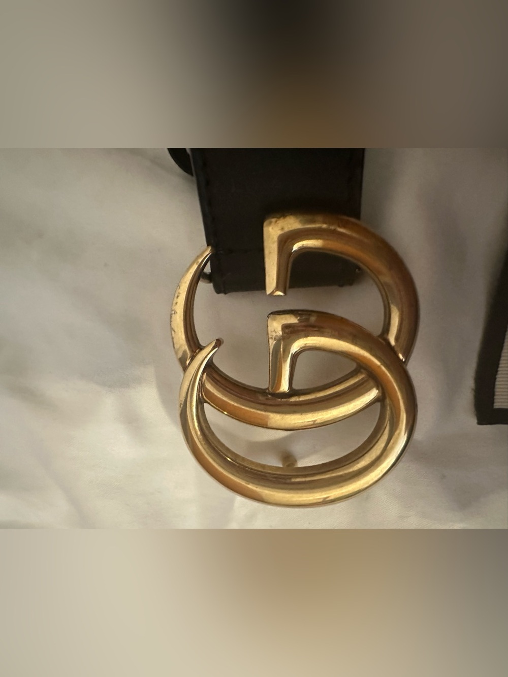 Gucci Marmont Black Leather Belt with Gold Interlocking GG Buckle - Picture 12 of 16